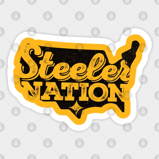 Steeler Nation Sticker by Pictopun